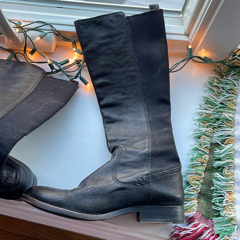 Frye black womens boots